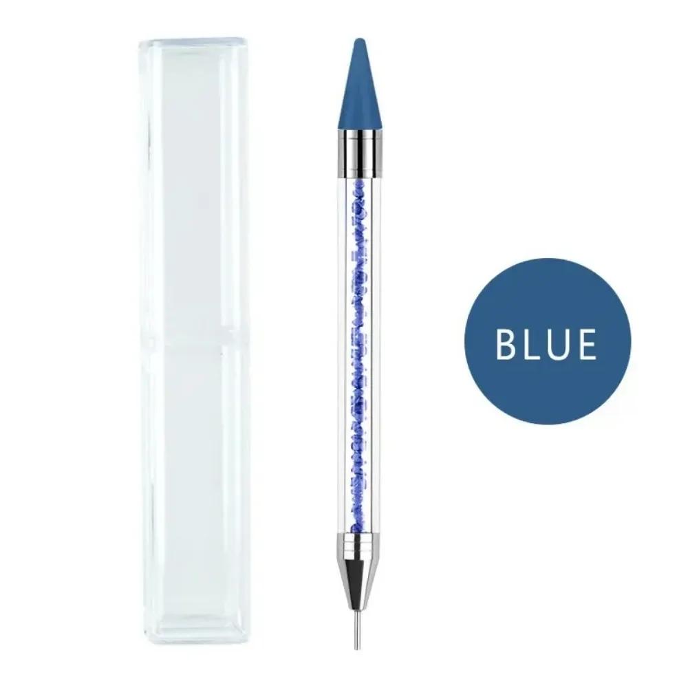 1pc Nail Art Dotting Pen Double End Painting DIY Brush Rhinestone Handle Diamond Picker Manicure Tool Dotting Pen Nail Accessory