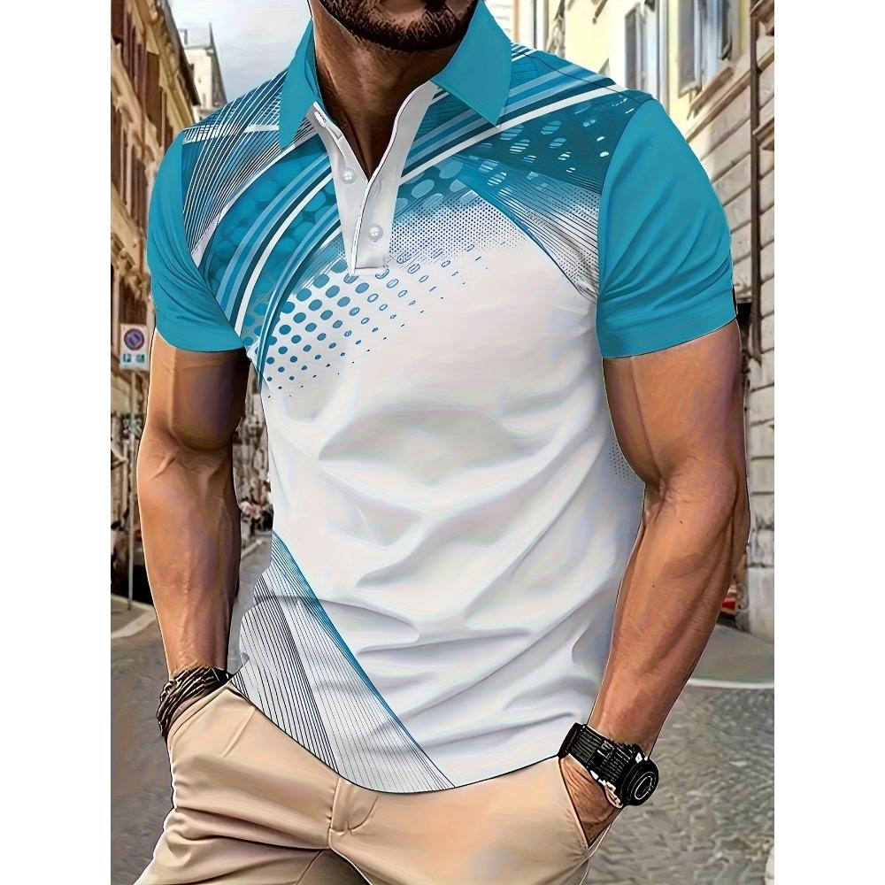 Summer casual button polo shirt S