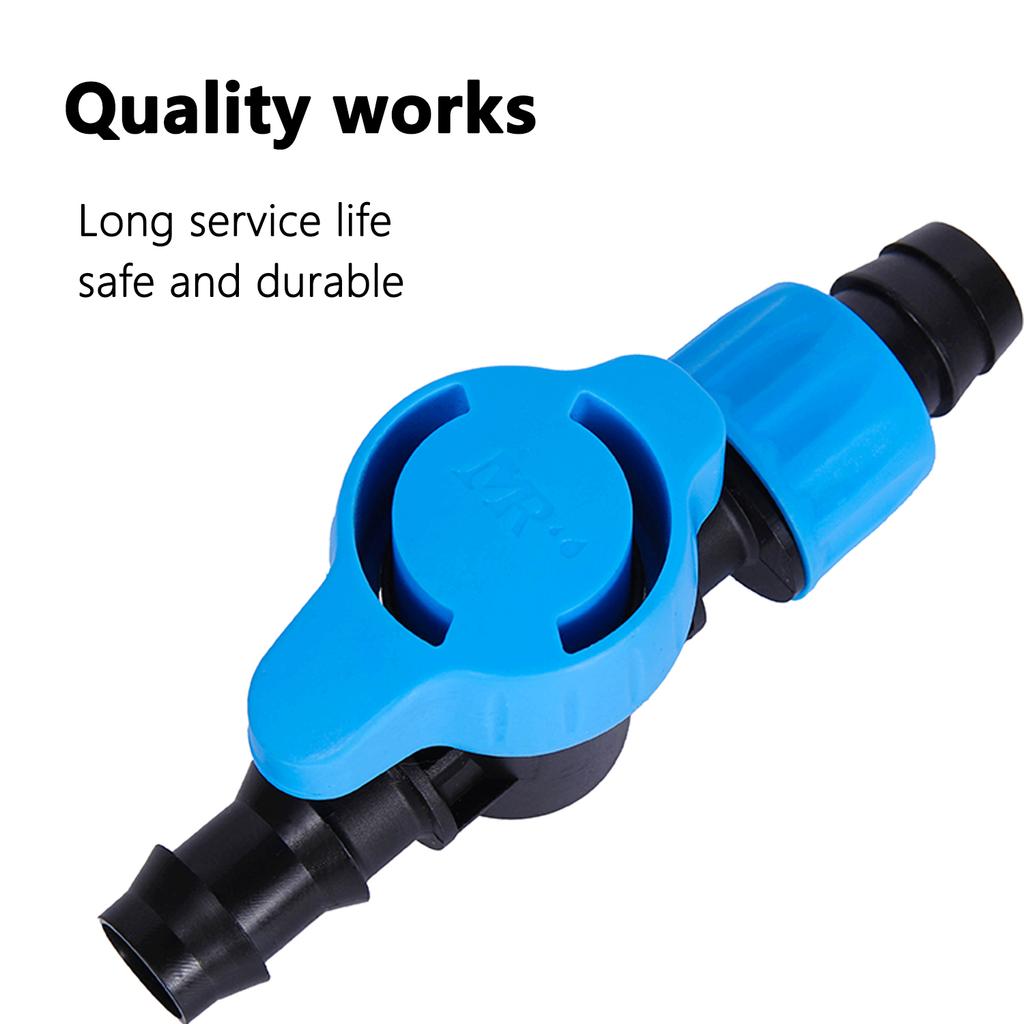 Drip Irrigation Barbed Bypass Valve Drip Line Shut Off Valve Drip System Water Diverting Valve For Agriculture Orchard Greenhous