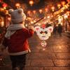 Cartoon Lion Dance Lantern Glowing Handheld Lantern DIY Lantern Kit  New Year Celebration