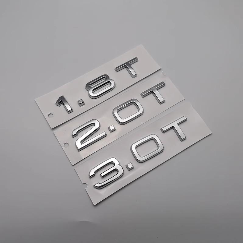 ABAX1 1X 1.8T 2.0T 3.0T Car Trunk ABS Badge Emblem For Car Rear Tailgate Fender Door Adhesive Badge for A4 A5 A6 A7 A8 Q3 Q5 Q7