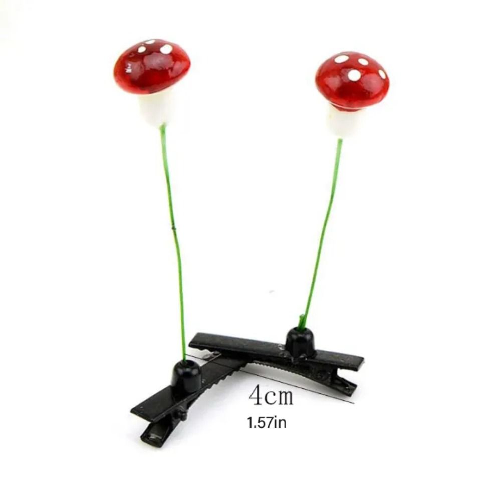 1Pair Simulation Bean Sprout Hair Clip Mushroom Cartoon Duckbill Clips Flower Plant Hairpins  Daily