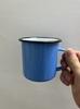 thick top quality 12oz 350ml enamel mug cup camping mug cup tea mug cup