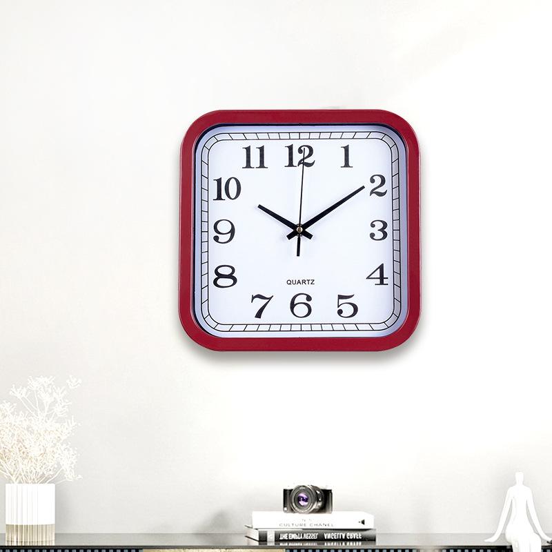 10-inch 25CM Wall Clock Square Simple and Elegant Electronic Wall Clock for Living Room Silent Clock for Home Use