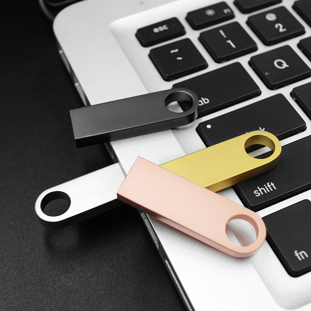 Metal USB Flash Drive with Laser Engraved Logo - 32GB/64GB/128GB, Creative Gift Edition