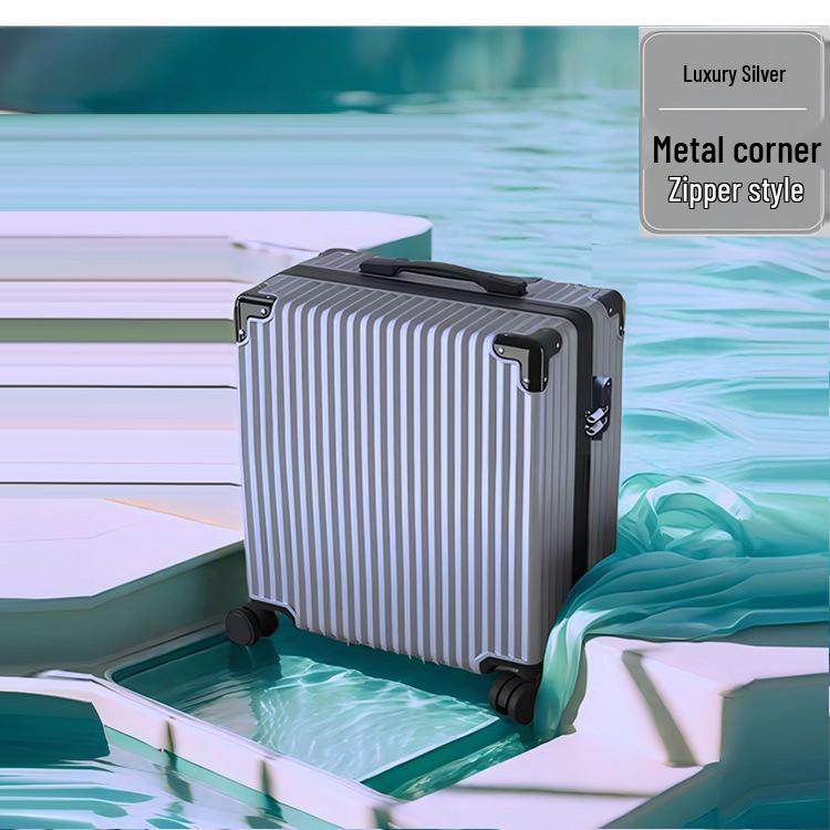 18" Carry-on Travel Suitcase with Universal Wheels and Lock, Sturdy Trolley Case for Students, 20" Version Available
