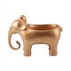 Elephant Storage Container Shiny Figurine with Decorative Catchall Tray for