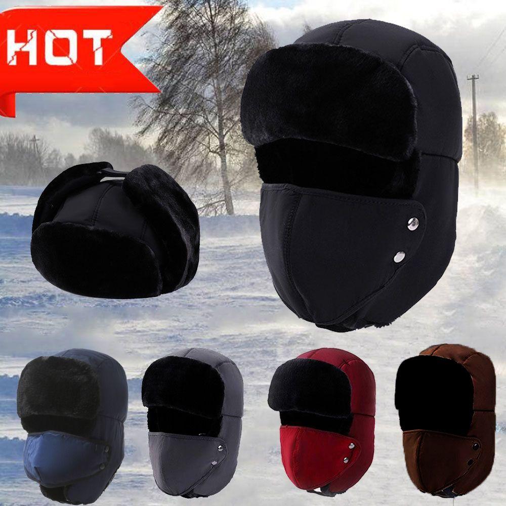 Ear Protection Thick Balaclava Windproof Warm Snow Cap Sports Winter Bomber Hats  Outdoors