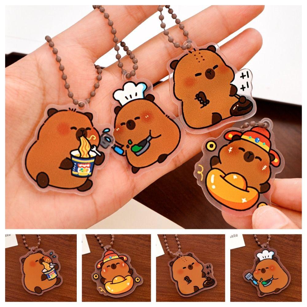Cute Kapibara Bag Hanging Creative Capibara Pendant Lovely Capybara Keychain  Hanging Accessory