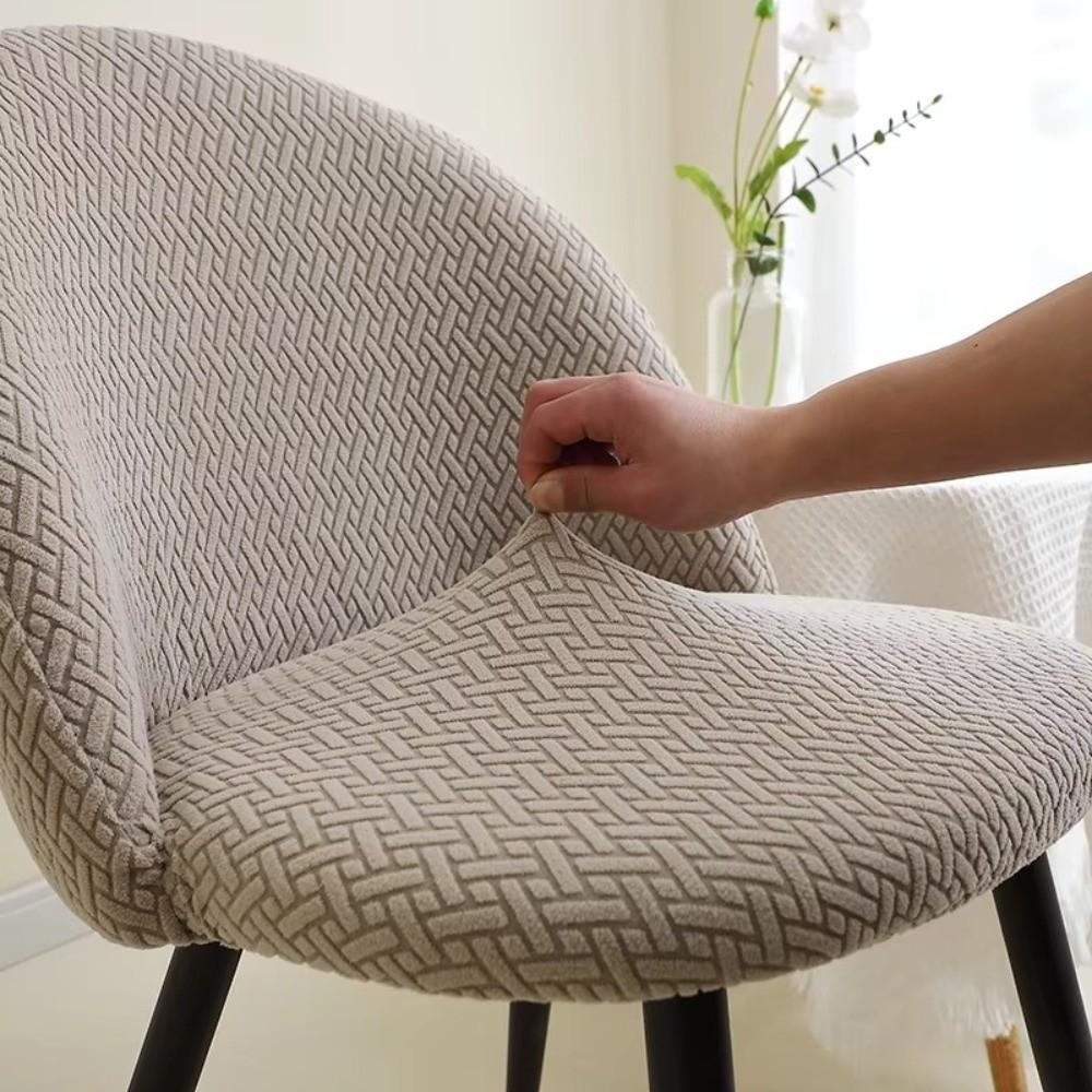 Anti-slip Integrated Seat Cover Curved Duckbill Stool Slipcover  for Home Banquet Wedding