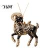 Multiuse Decorative Ornaments for Weddings Black Goat Christmas Tree Hanging Ornament, 2D Acrylic Festive Decor Trees Pendant, Car Accessory