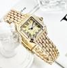GREALY Women's Classic Retro Square Waterproof Diamond Quartz Watch