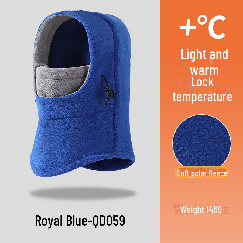 Balaclavă de iarnă unisex rezistentă la vânt: Glugă din pluș, Eșarfă caldă și Acoperitor pentru cap