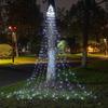 LED Five-Pointed Star Christmas Tree Outdoor Waterfall Lights - Flowing Water Hanging Gardens & Courtyards Decor