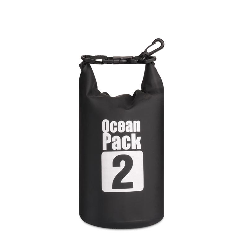 Roll Top  Ocean Pack 2L Boating Floating Hiking Kayak Sack Wet Custom Logo Outdoor PVC Ocean Pack Waterproof Dry Bag чёрный