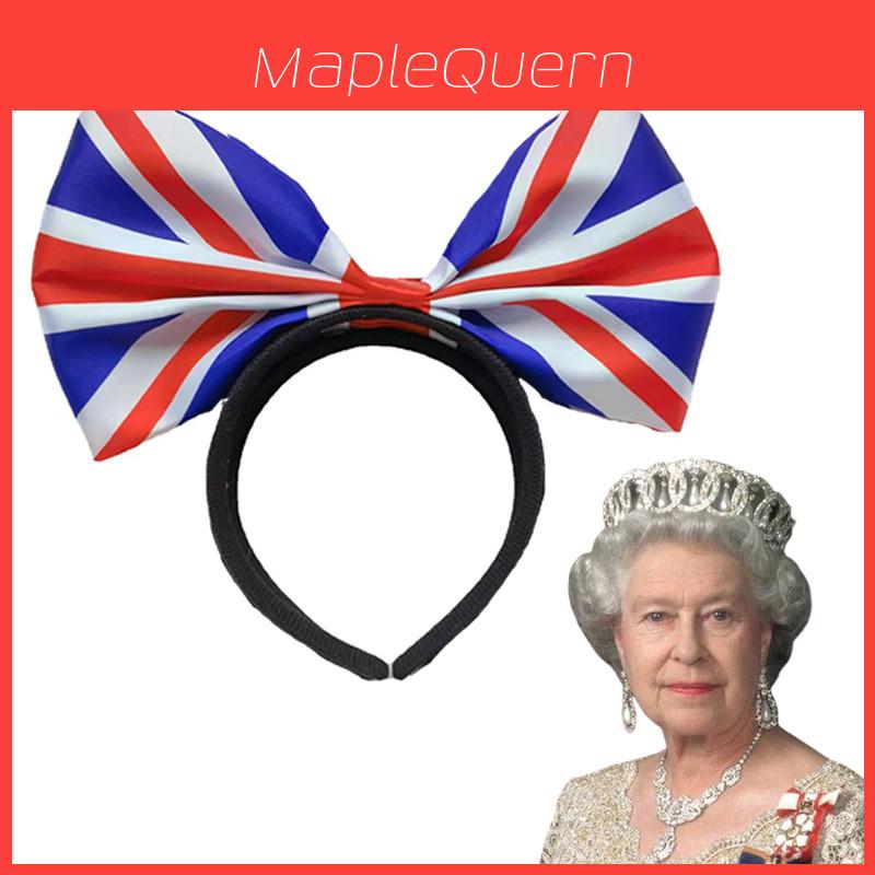 Union Jack Bow Tie Headband Hairband For Patriotic Celebrations And Platinum Jubilee Unisex