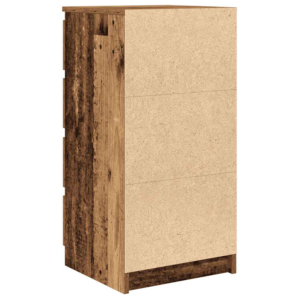 Sideboard with Drawers Rustic Wood Look 37.5 x 35 x 99 cm