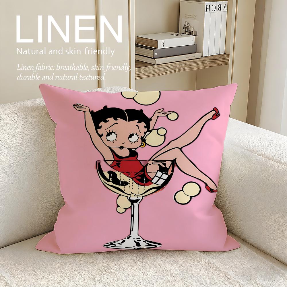 Classic Betty Boop Cushion Cover Pillowcase Set Pcs x x Breathable Washable Sofa Cushion Cover