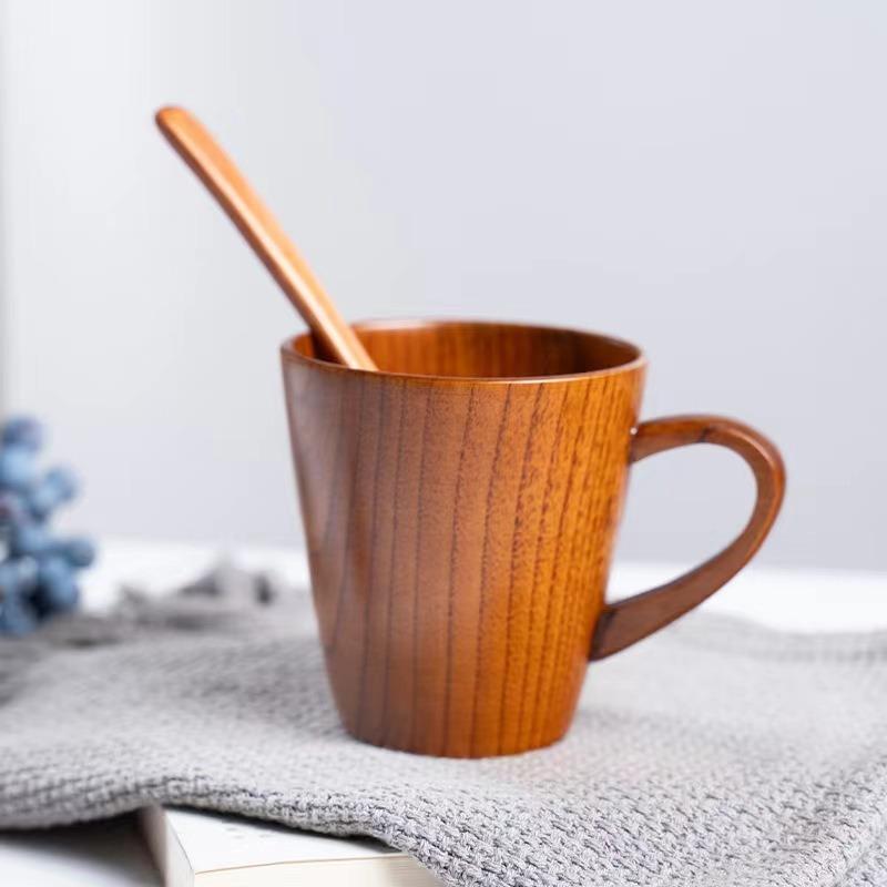 1pc Wooden Cup Jujube Sour Wood Household High Temperature Resistant Tea Coffee Beer Cup Kitchen Bar Drinkware Wood Drinking Mug