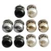 10pcs/set Shirt Brooch Button-free Button Pins Women Fashionable Imitation Pearls Blouses Buckle Clothing Accessories