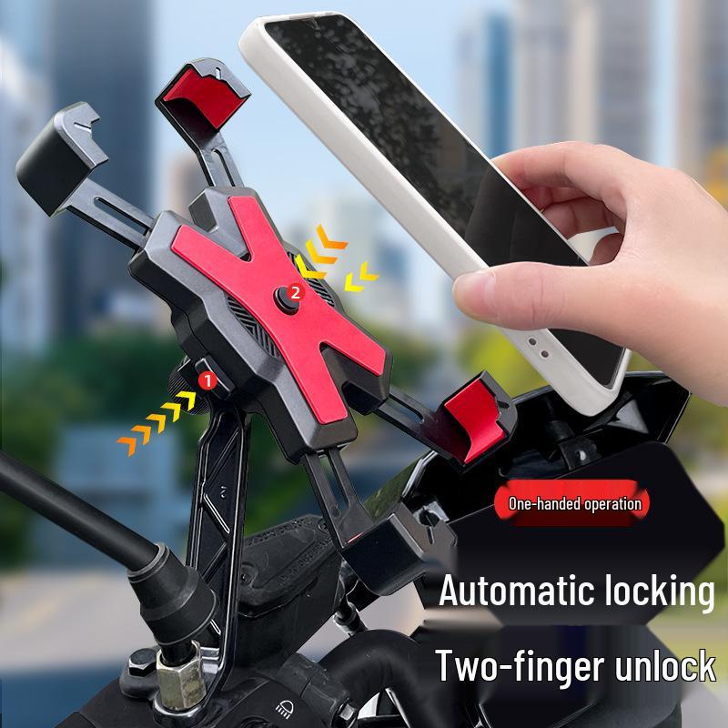 Four-Claw Phone Holder for Delivery Riders: Secure Mount for Bikes and Motorcycles