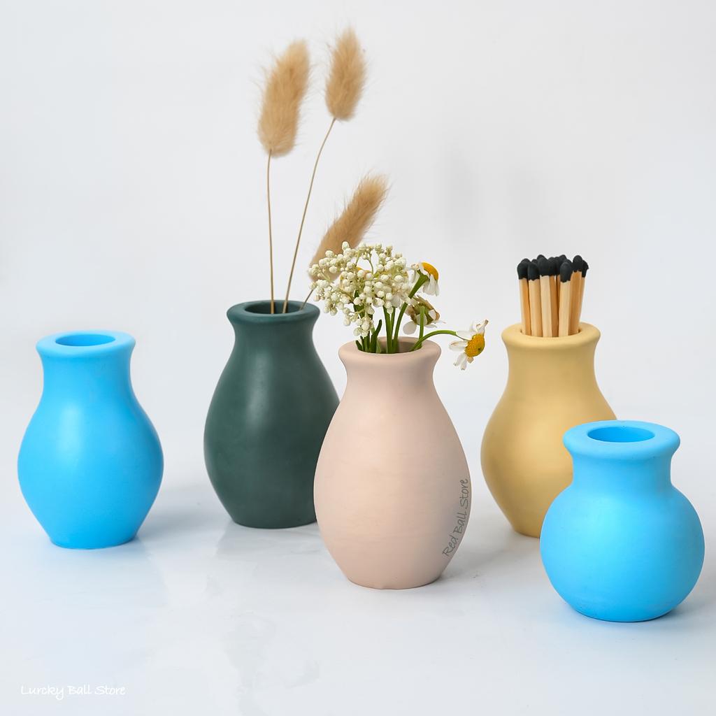 Ceramics Vase Silicone Mold Nordic Style Concrete Handmade Candlestick Casting Tools DIY Flowerpot Cement Resin Molds Home Decor