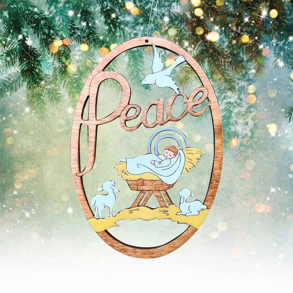 Nativity Christmas Ornament Christmas Ornament  Tree Gift Ornament Dog Print Christmas Ornaments Outdoor Home Room Window
