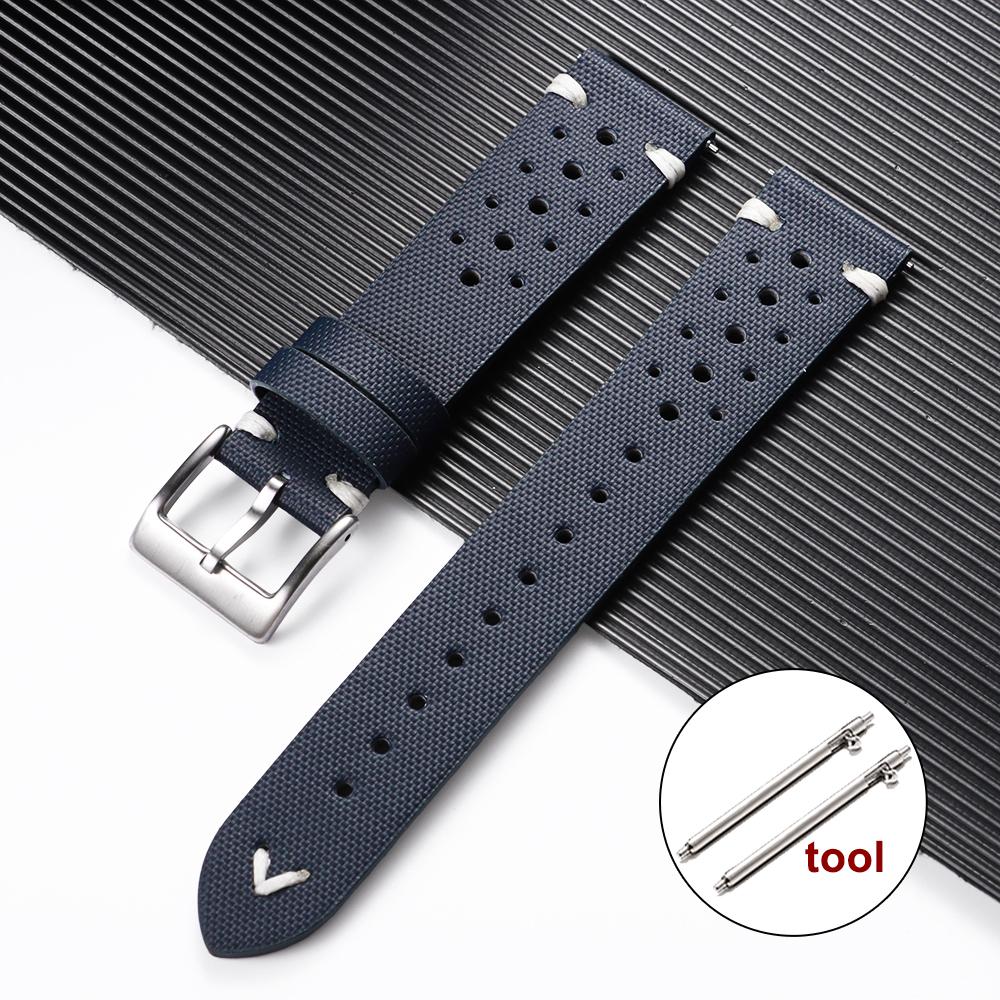 Breathable Sailcloth Watch Strap 20mm 18mm 22mm for Omega for Seiko Business Nylon Waterproof Men Women Quick Release Watchband