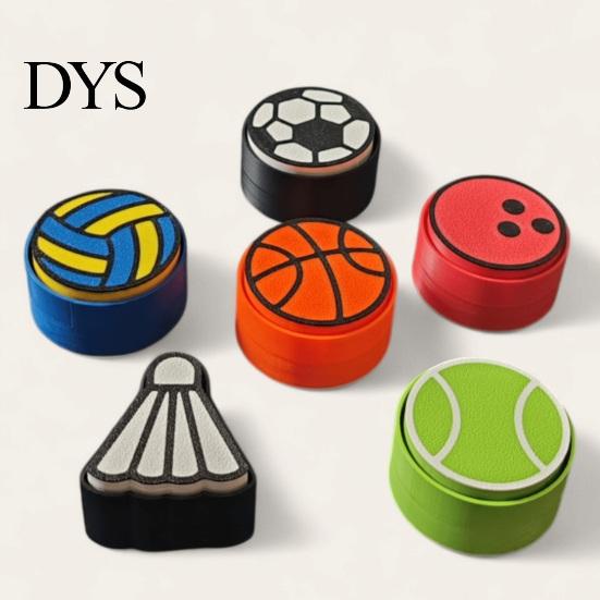 3D Printed Fidget Toy Sports Ball Clicker, Tennis Basketball Football Volleyball Decompression Stress Relief Keychain, for Home, Office Bowling