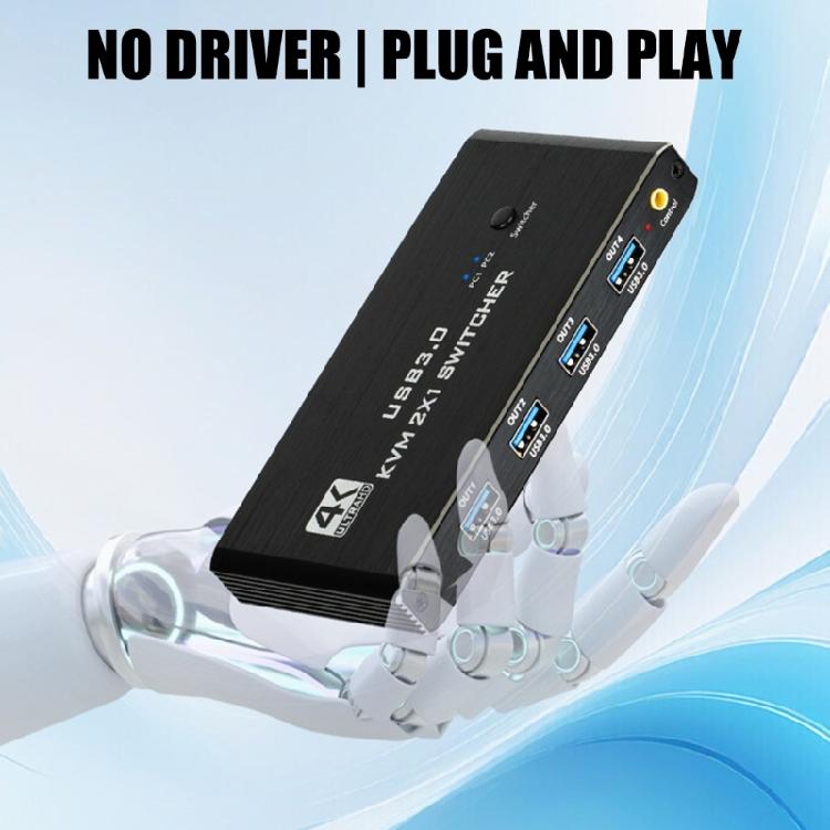 KVM Switcher Featuring 4 USB3.0 Port for Connecting Printers Storage Devices Accessible from Both Computers Efficient