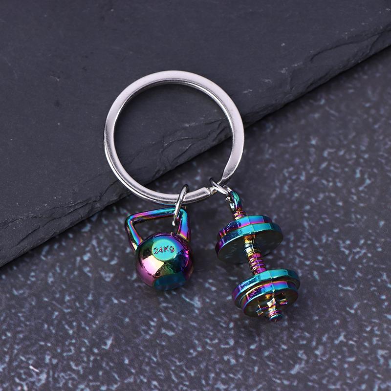 Mini Metall Hantel Schlüsselanhänger Für Mann Doppelhantel Fitnessstudio Werbung Kleines Geschenk Handy Rucksack Hängezubehör Schlüsselanhänger