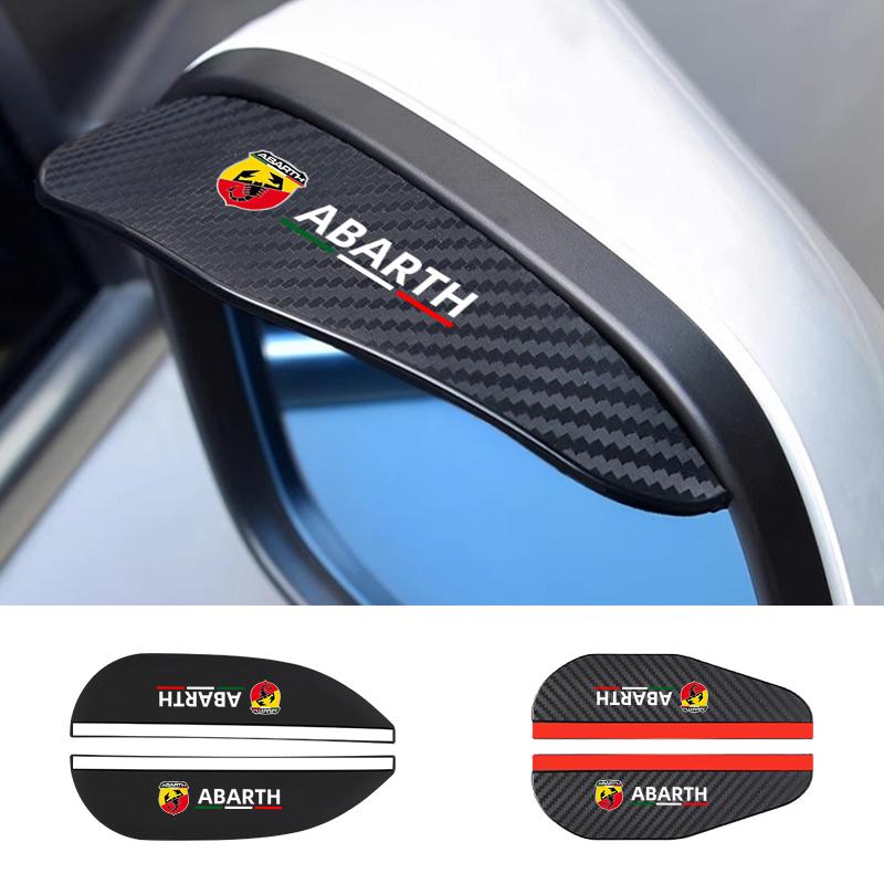 2 PZ Sopracciglio Pioggia Specchietto Retrovisore Auto Fibra di Carbonio Accessori Specchietto Auto Per FIAT Abarth 500 Grande Punto Ducato Tipo Stilo UNO