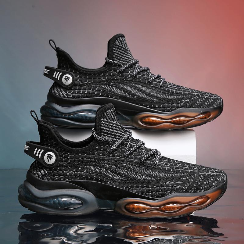 

Мужская обувь, удобные кроссовки, дышащие, сетчатые, для тенниса, спорта, бега, ходьбы, активного отдыха, летания, плетения, женские туфли для спортзала 44 чёрный