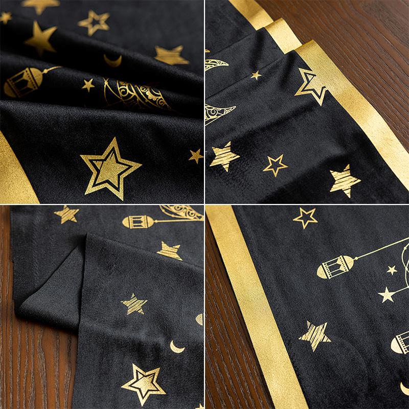 Ramadan Table Cloth Muslim Eid Al Fitr Party Table Runner Mubarak Party Decoration Eid Dinnerware Crescent Moon And Star Decor