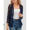New Loose and Versatile Plus-size Sun-protective Lace Top with A Cut-out See-through Cardigan