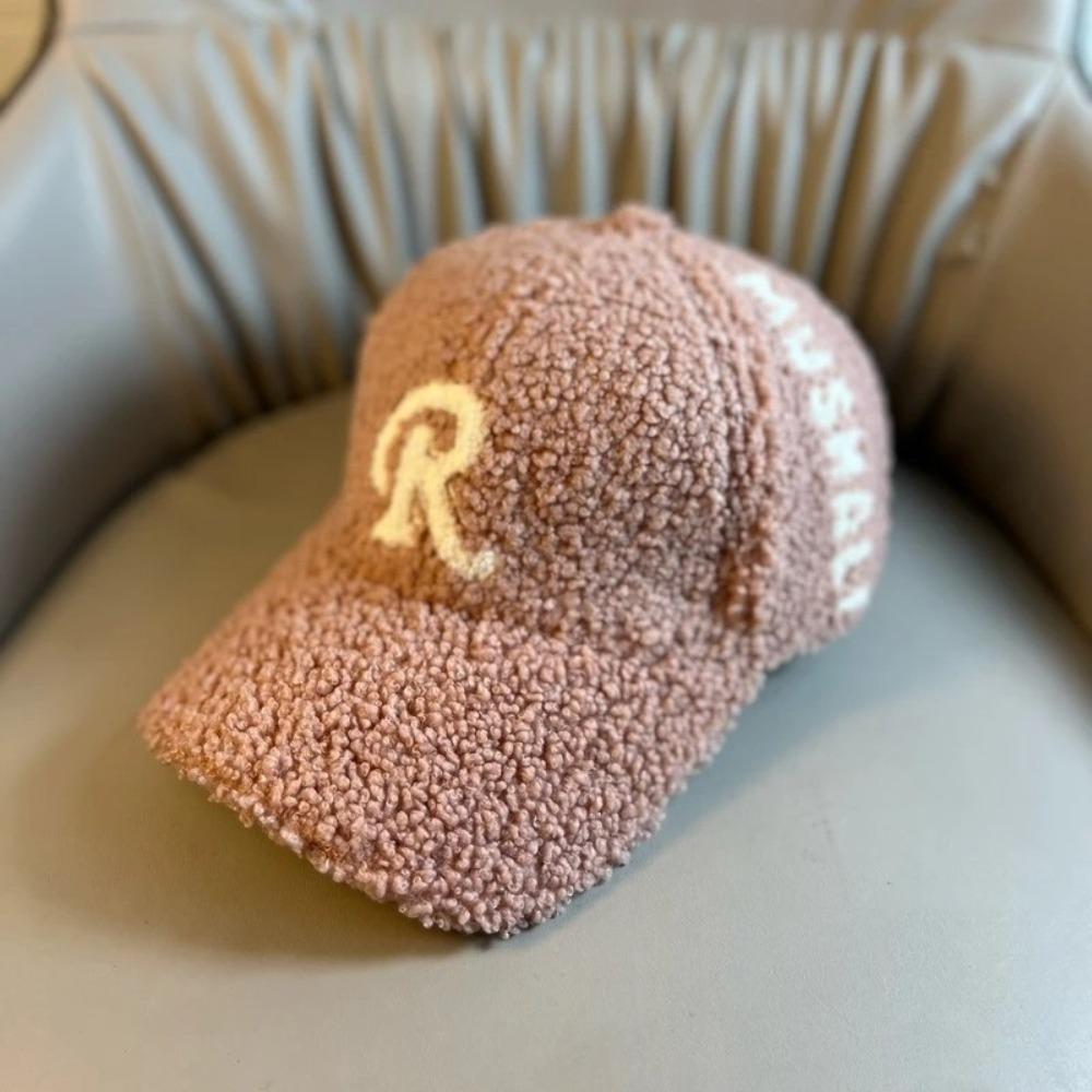 Thick Lamb Plush Cap Warm Rebound Cap High Quality Baseball Cap  Unisex
