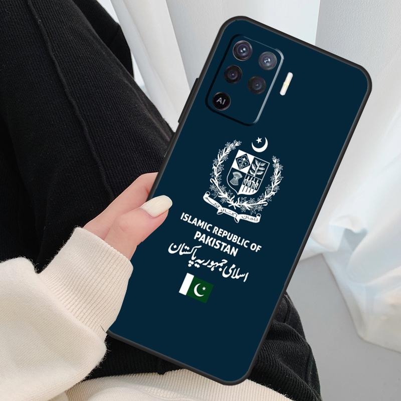 Pakistan Flag Banner Case For Oppo A54 A74 A94 A18 A57 A17 A77 A38 A58 A78 A98 A80 A60 A40 A96 A76 A16 A15 A5 Pro