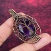 Tree Of Life Star Amethyst Pendant Copper Wire Wrapped Jewelry Gemstone Pendant