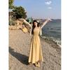 Large size French suspender dress women's summer fat MM cover belly and thin skirt pear-shaped figure drape A-shaped skirt