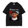 Sänger Aphex Twin Gesicht Spaß Drucke Meme T-Shirt Herren Mode Vintage Oversized Streetwear Unisex Lässig Weich 100% Baumwolle T-Shirts