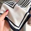 Stylish Striped Scarf Thin Breathable Soft Cozy Shawl Elegant Style Contrast Color Windproof Scarf For Women