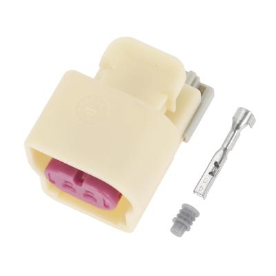 Motoforti Plastic Tinned Copper Knock Sensor Connector Plug Female Wire Terminal Connector for Chevrolet 13580877 Beige Waterproof