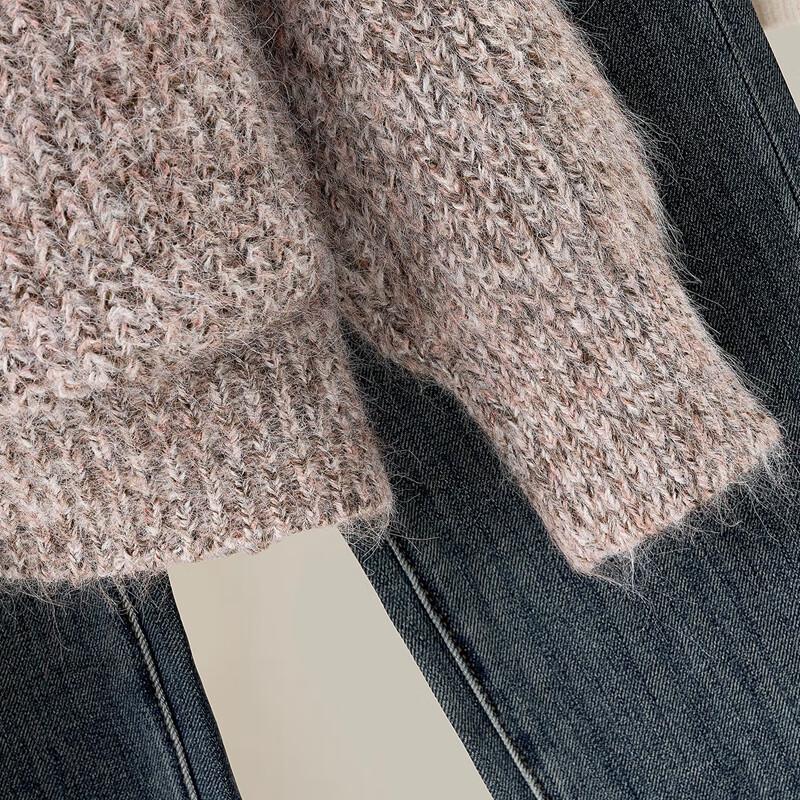 Silbaishe Women's Relaxed Fit Lapel Cardigan Sweater