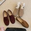 Super Soft Lambskin Thick-soled Loafers Women's Genuine Leather Retro Not Tired Feet Soft-soled Single Shoes One Pedal Lazy Small Leather Shoes