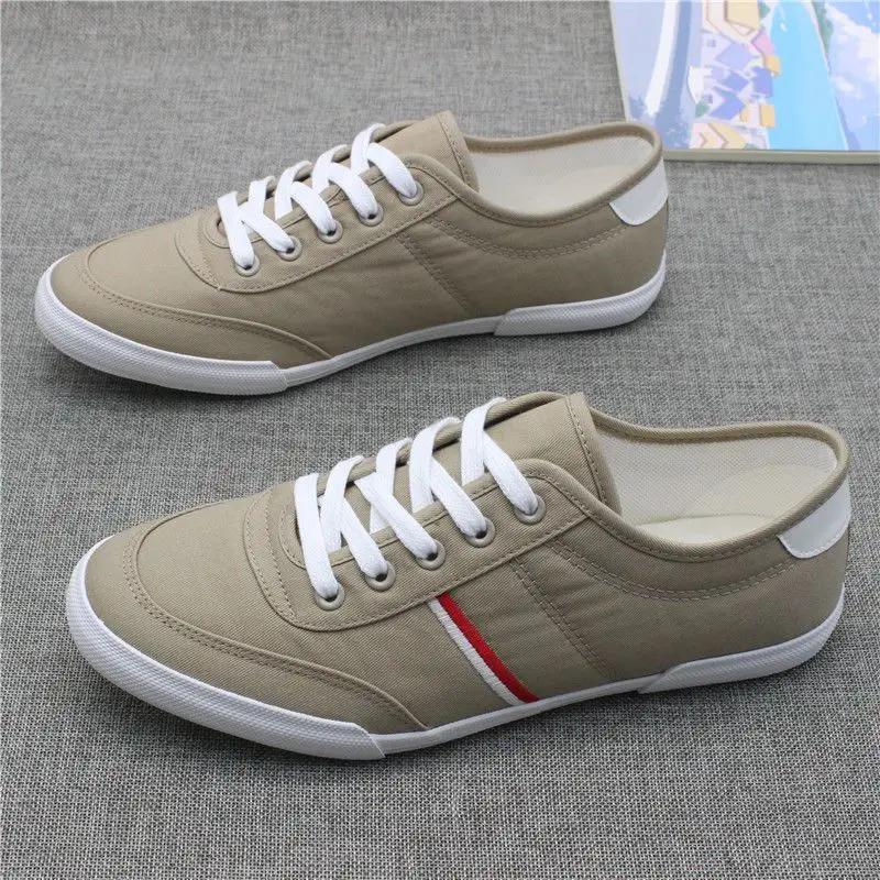 Spring Lace-up Canvas Sneakers Shoes Men Walking Loafers Man Male Shoes Men Casual Shoes Summer Sneakers