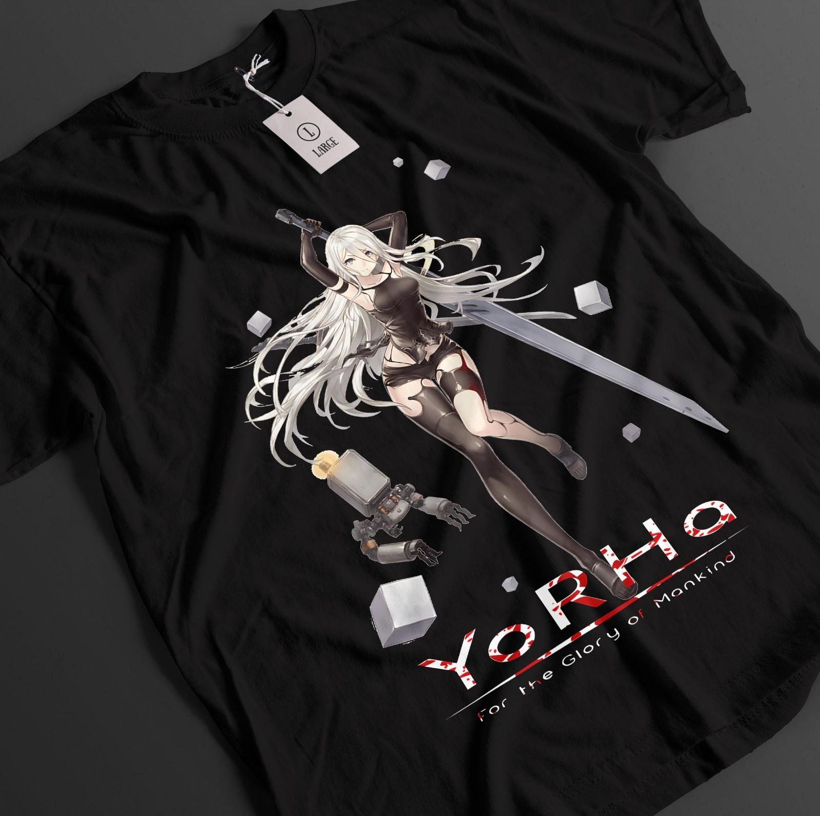 

Nier Automata Shirt YoRHa 2B Tshirt 9S T-Shirt Mens Womens Tees Top A2 Top Eve Nines Adam Anime Tee 4XL