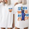 2026 Maglietta Stampata Grafica Campione New York Knicks Divertente Uomo Donna Estate Nuova Maglietta Cotone Streetwear Moda Y2K Girocollo Manica Corta Ampia Casual Top
