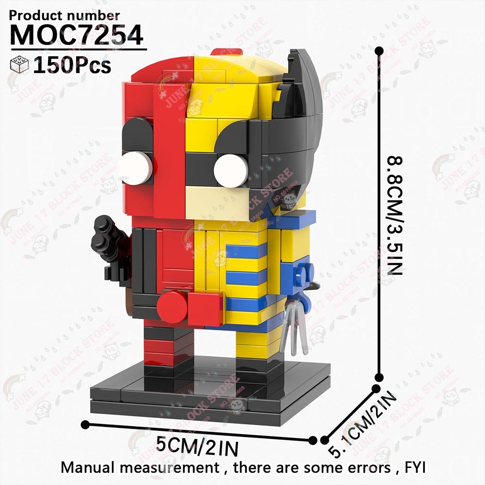 MOOXI Superhero Brickheadzed MOC Brick Movie Figure Doctor Doom Witch Kingpins Scale Model Compatible Building Block Toy Children Gift Present