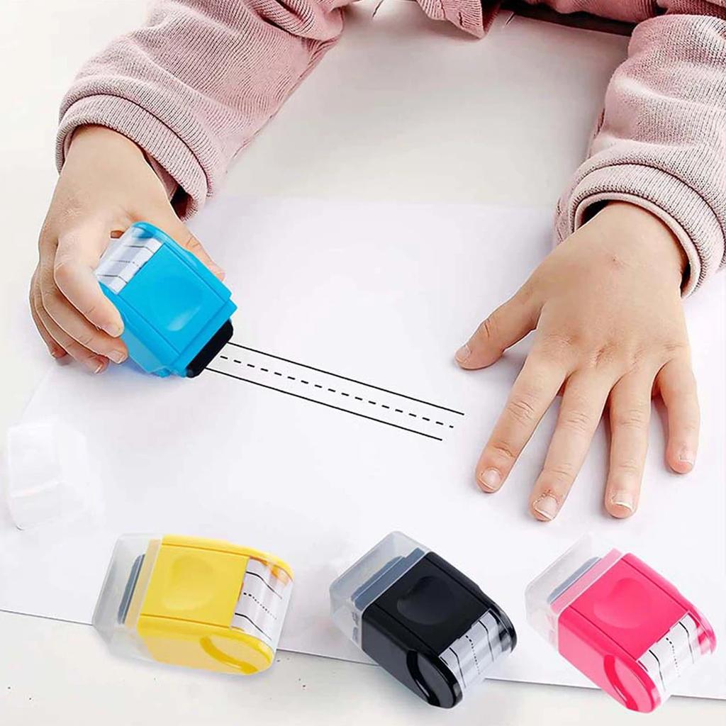 Roller Line Stamp for Kids & Teachers English Handwriting Practice Tool, Reusable Alphabet Guide Educational Stationery Supplies