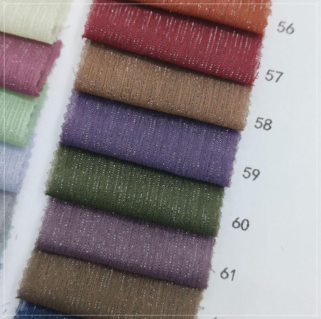 Silver Silk Crepe Skirt Fabric with Glittering Yarn - Lolita Chiffon Hanfu for Spring/Summer Women's Fashion